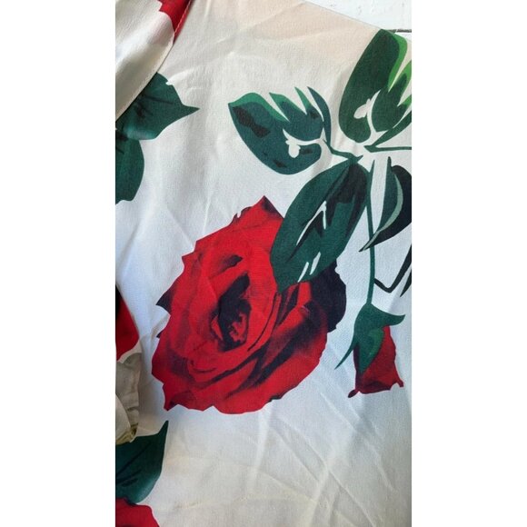 Dolce & Gabbana Rose Printed Blouse Top Buttondown S - Picture 5 of 8